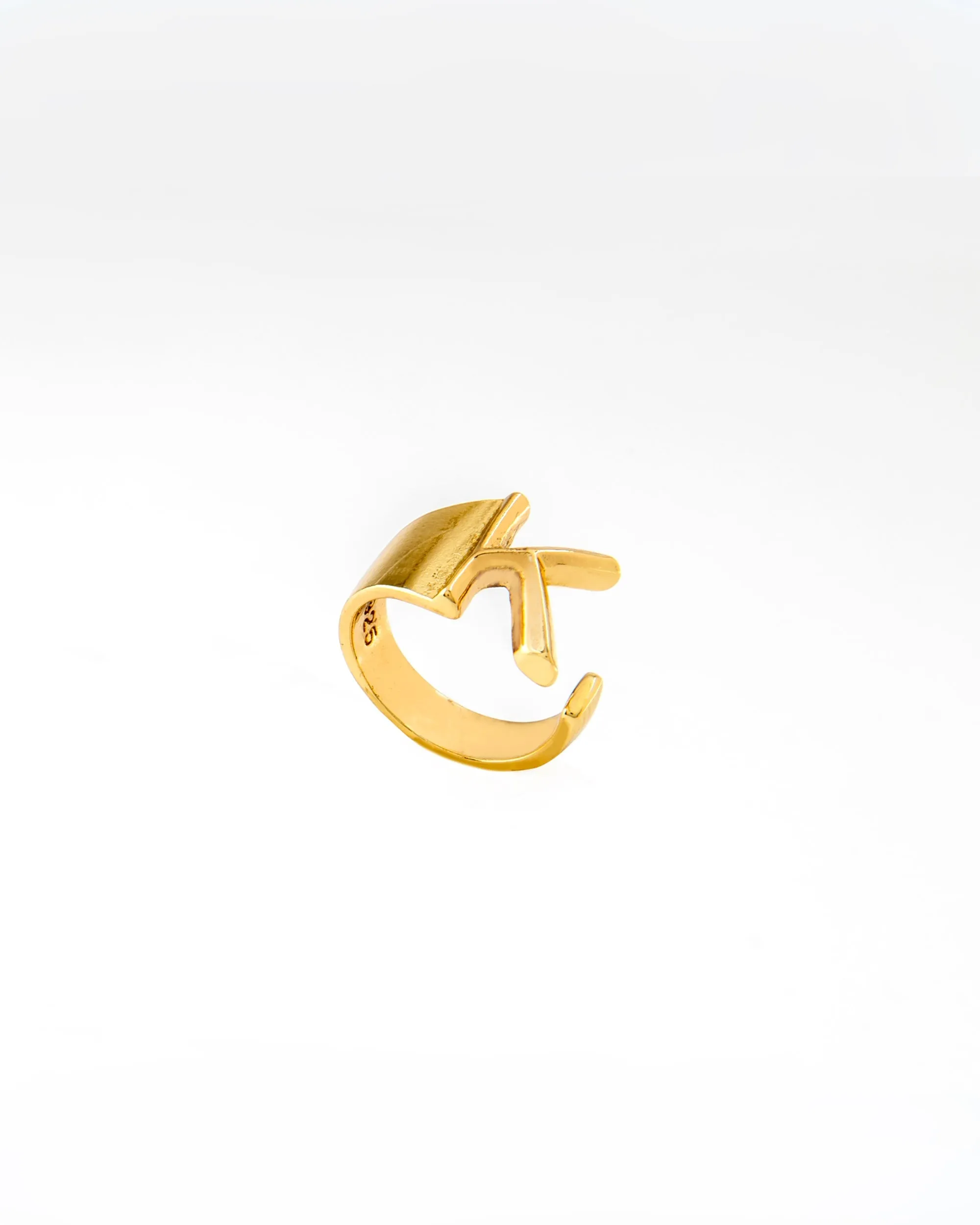 CLASSIC GOLD ALPHABET RING 2456 - قلادة