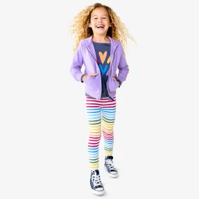 Classic legging in rainbow stripe