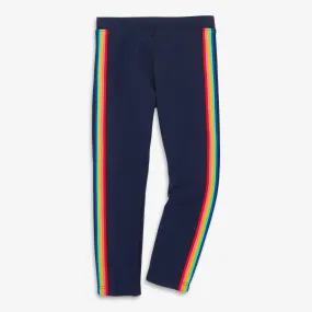 Clearance cozy legging in rainbow stripe