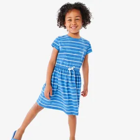 Clearance drawstring dress in heathered stripe