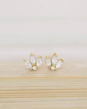 Coast and Cove - Crystal Flower Studs