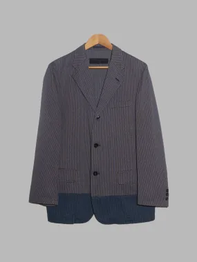 Comme des Garcons Homme 2000 patterned cotton patchwork three button blazer - M