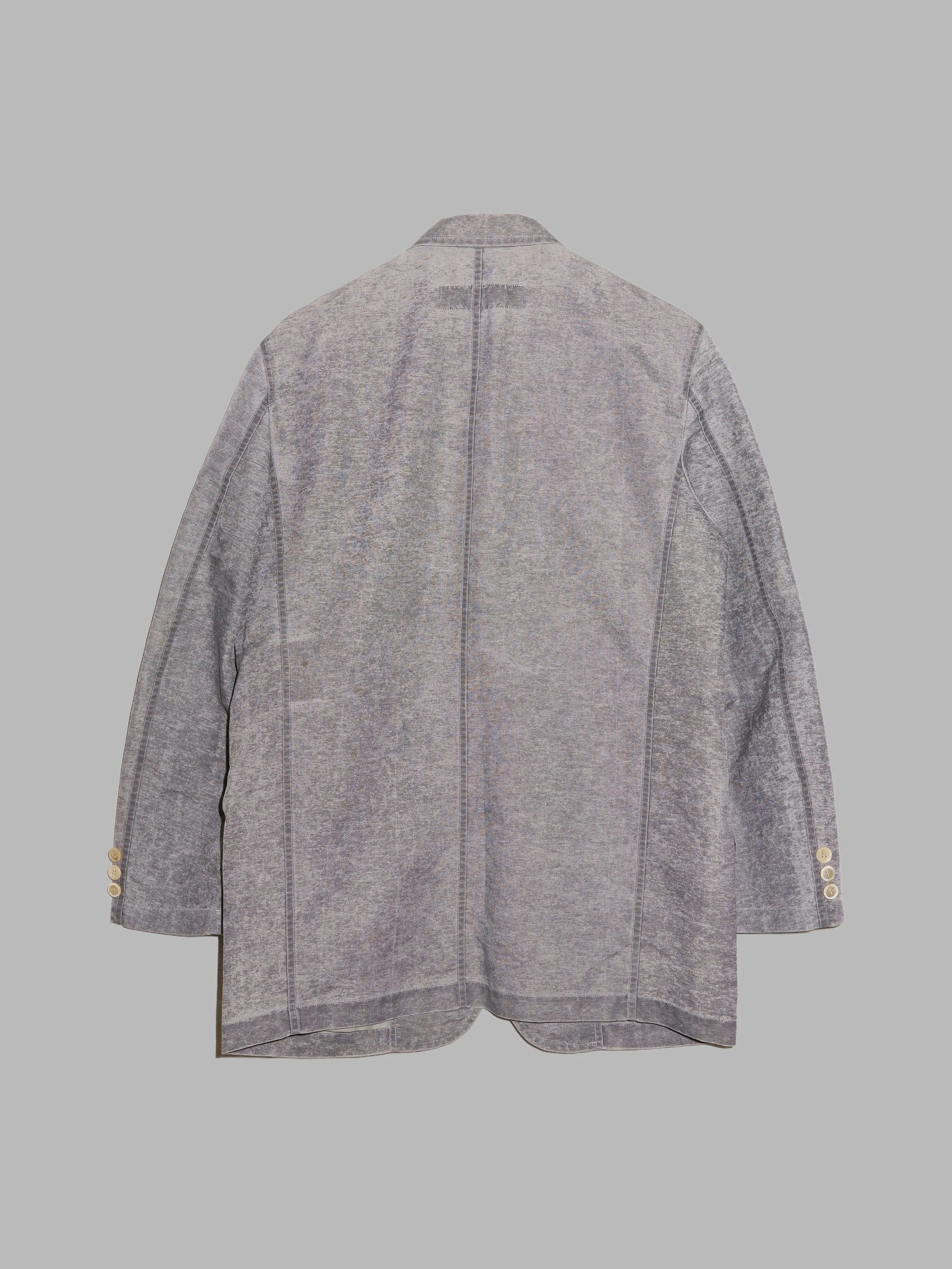 Comme des Garcons Homme 2000 textured grey nylon blazer