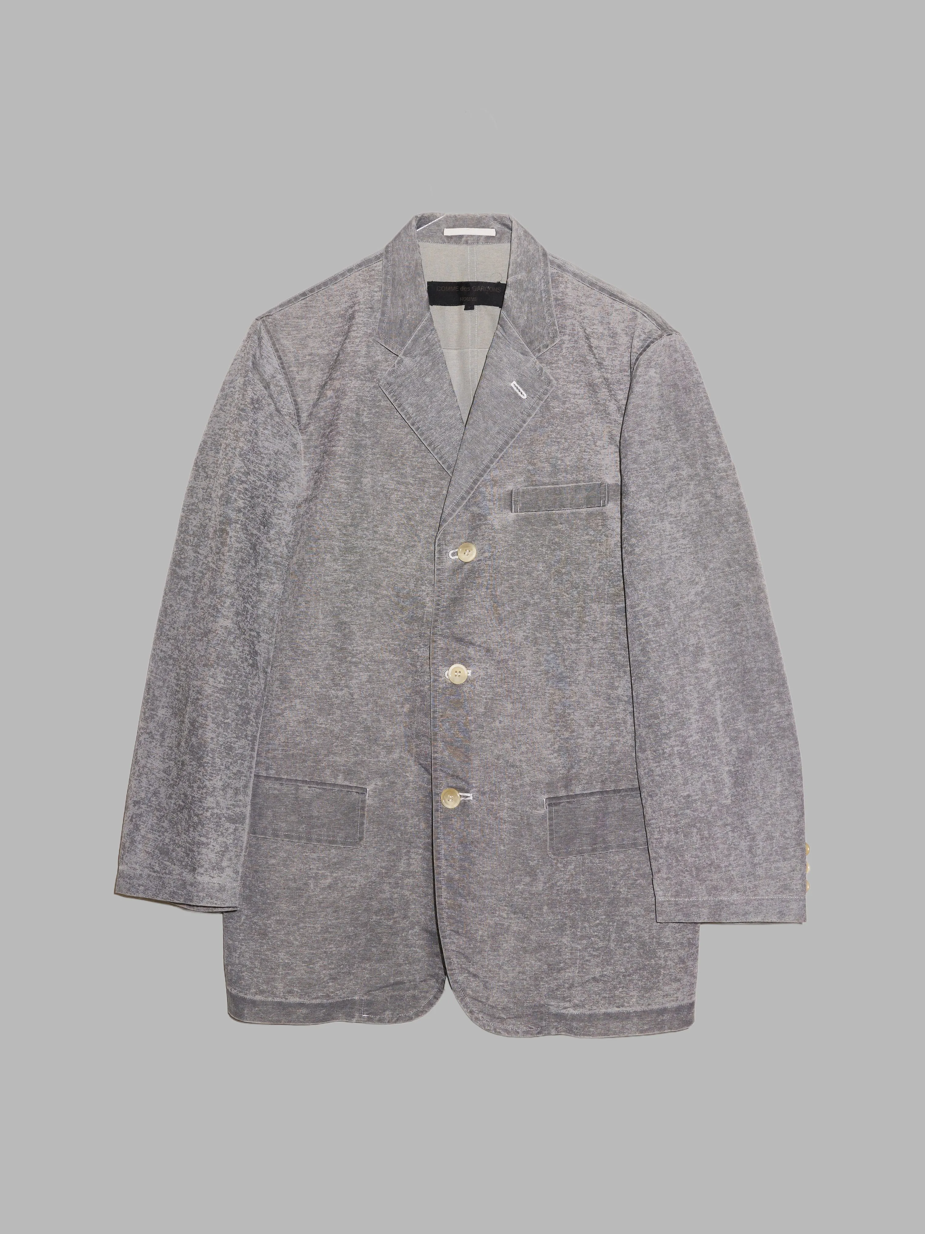 Comme des Garcons Homme 2000 textured grey nylon blazer