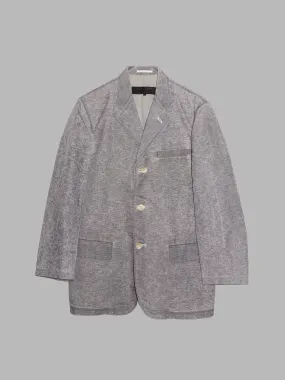 Comme des Garcons Homme 2000 textured grey nylon blazer