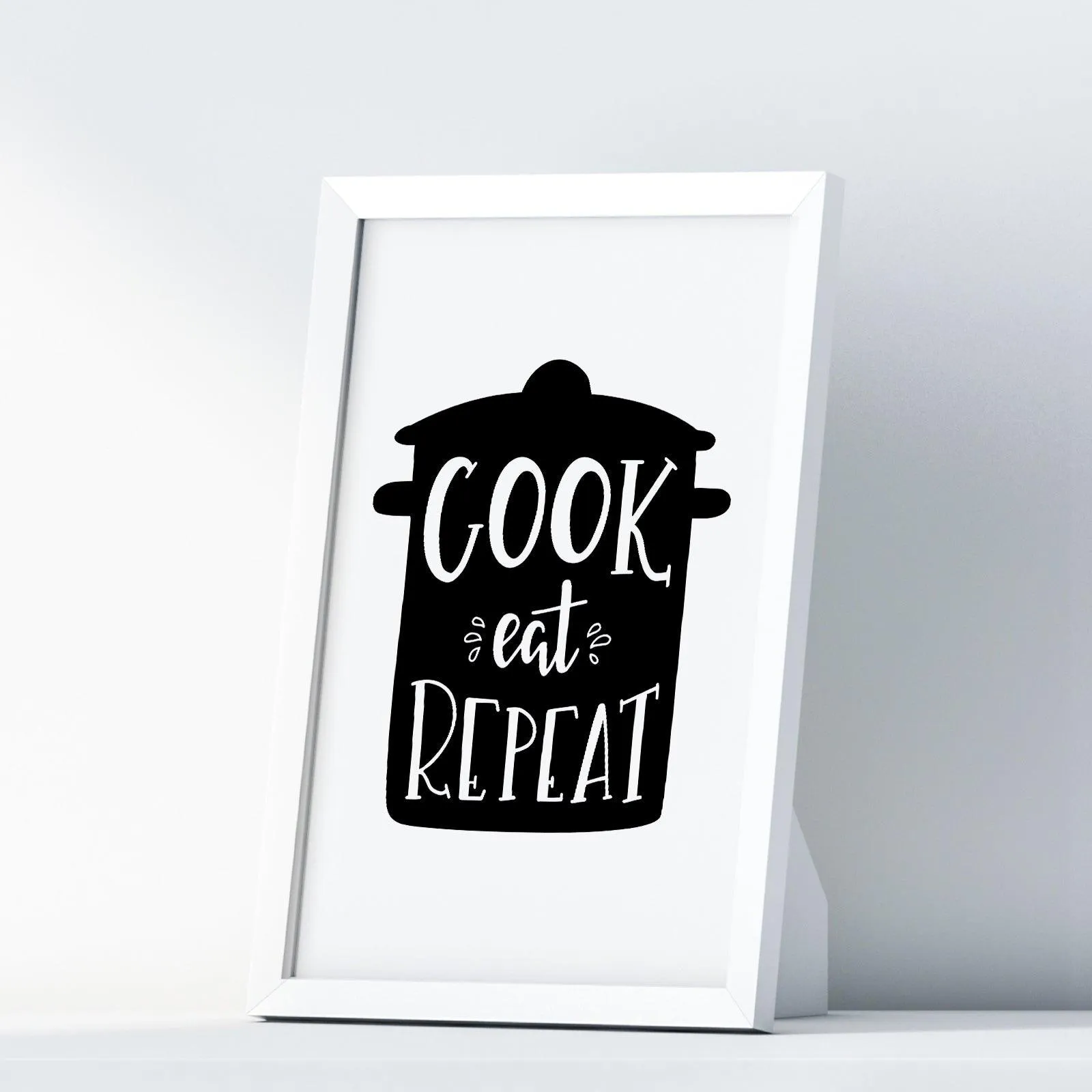 Cook Eat Repeat A4 A3 A2 Posters Wall Art Home