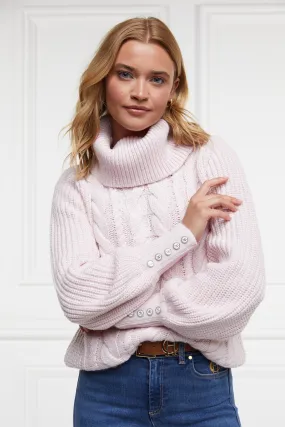 Corded Roll Neck Knit (Ice Pink)