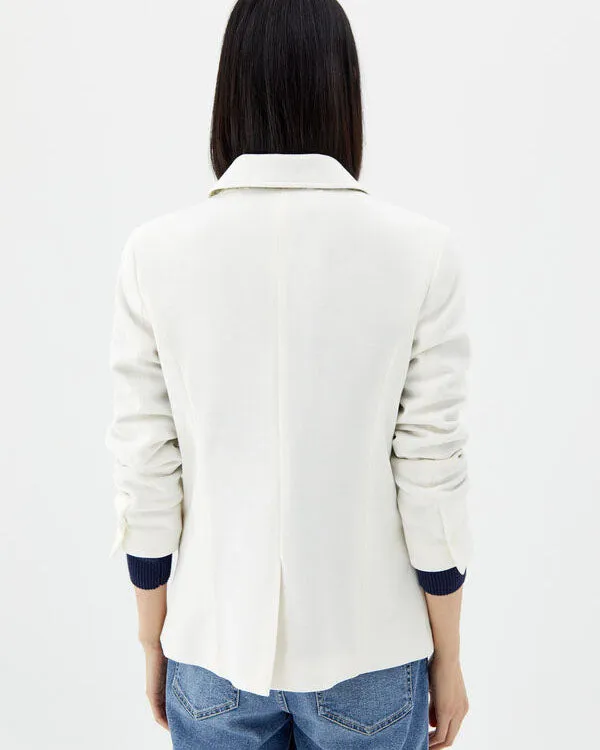 CORTEFIEL Comfortable fabric blazer- White