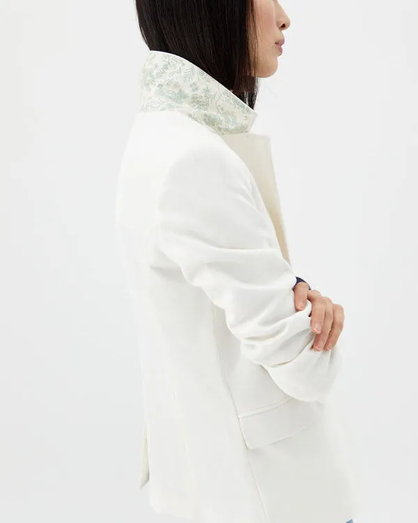 CORTEFIEL Comfortable fabric blazer- White