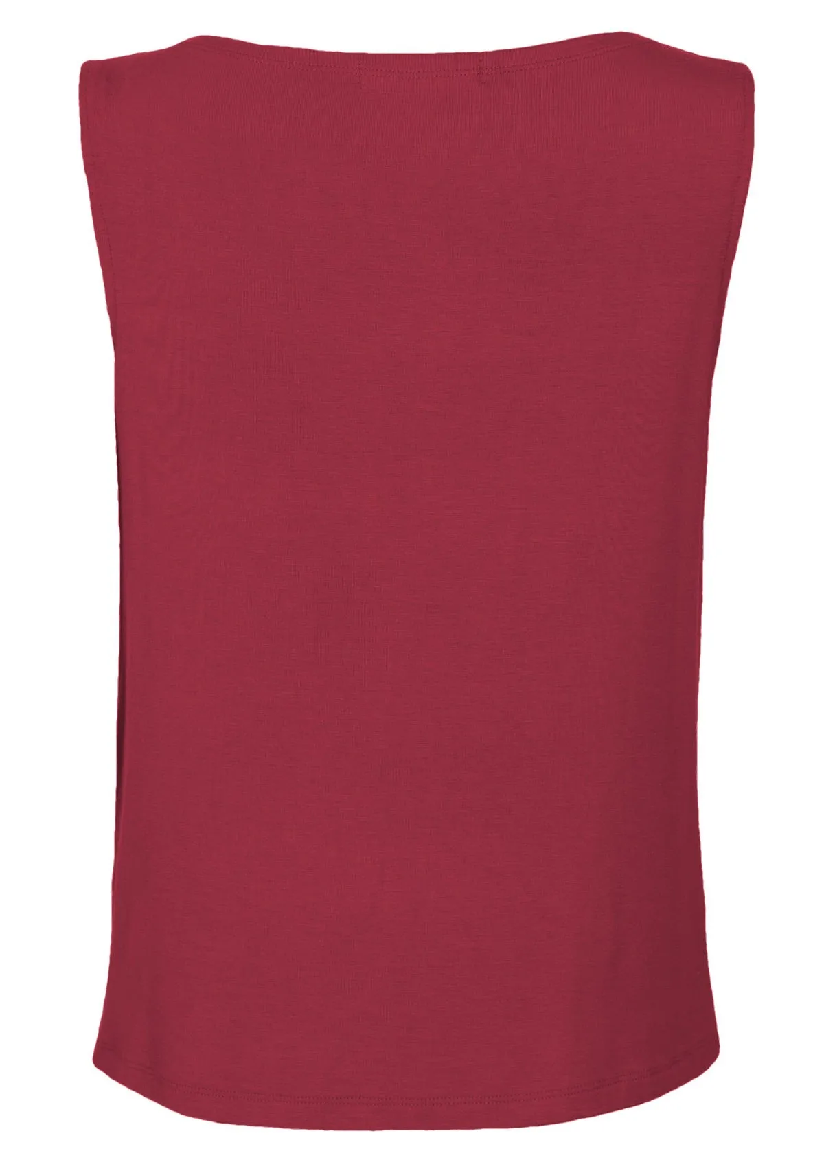 Cowl Neck Singlet Top Maroon