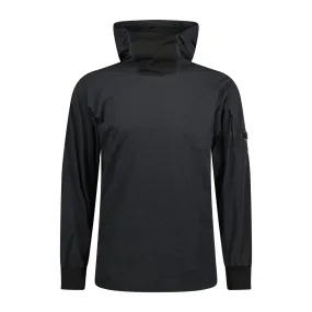 CP COMPANY Hooded Nylon Stretch Double Jacket Black