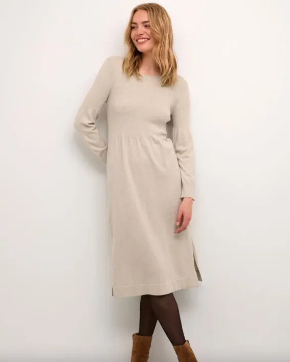 CR - Dela oat melange knit dress