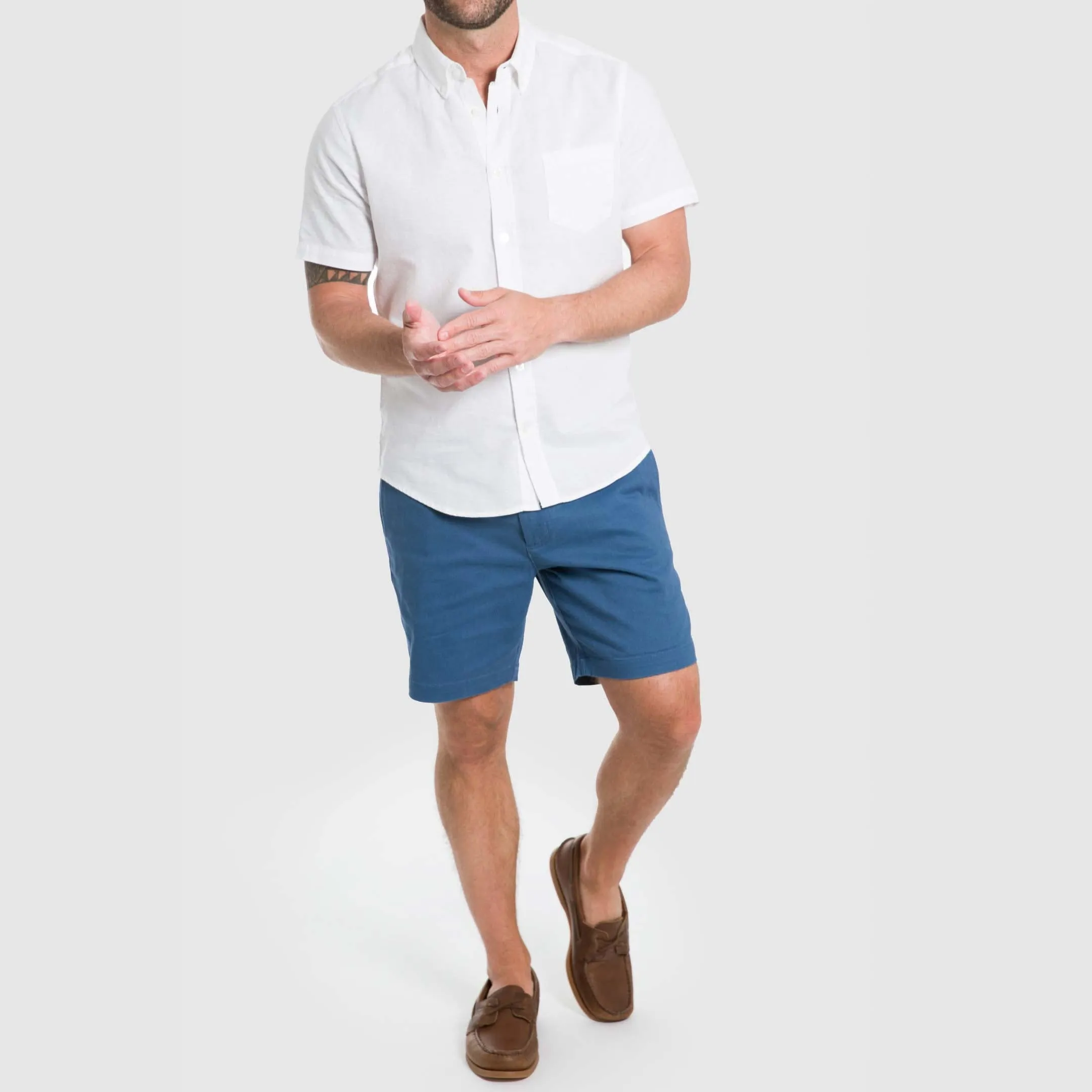 Dark Blue Lightweight Stretch Chino Short