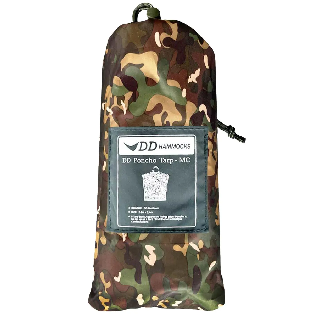 DD Hammocks Waterproof Poncho Tarp Multicam Camouflage - 2.5m x 1.4m