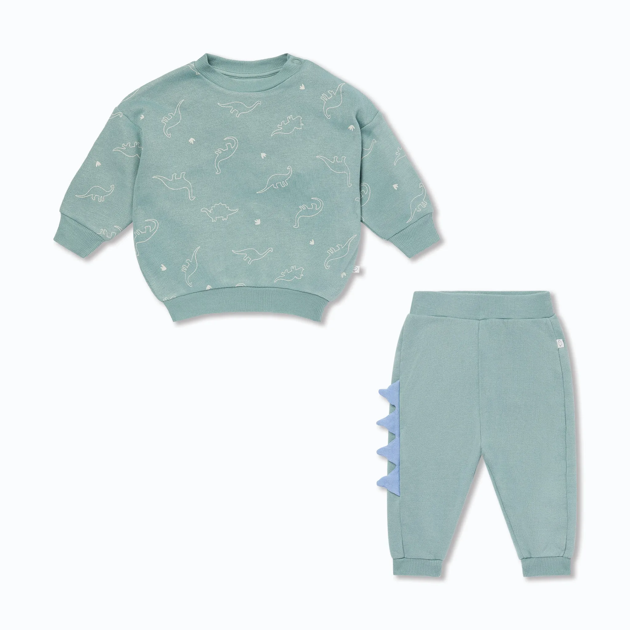 Dino Print Sweater & Joggers Outfit