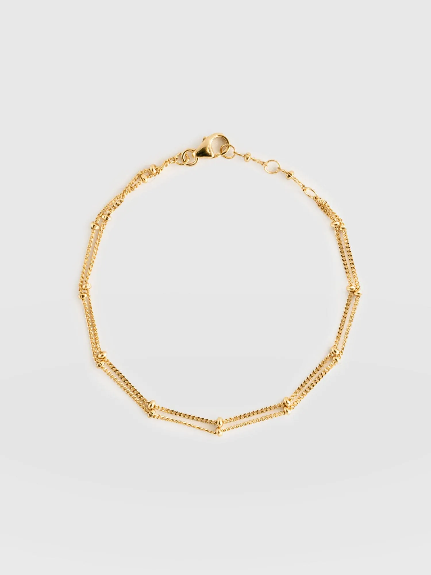 Double Ball Chain Bracelet - Gold