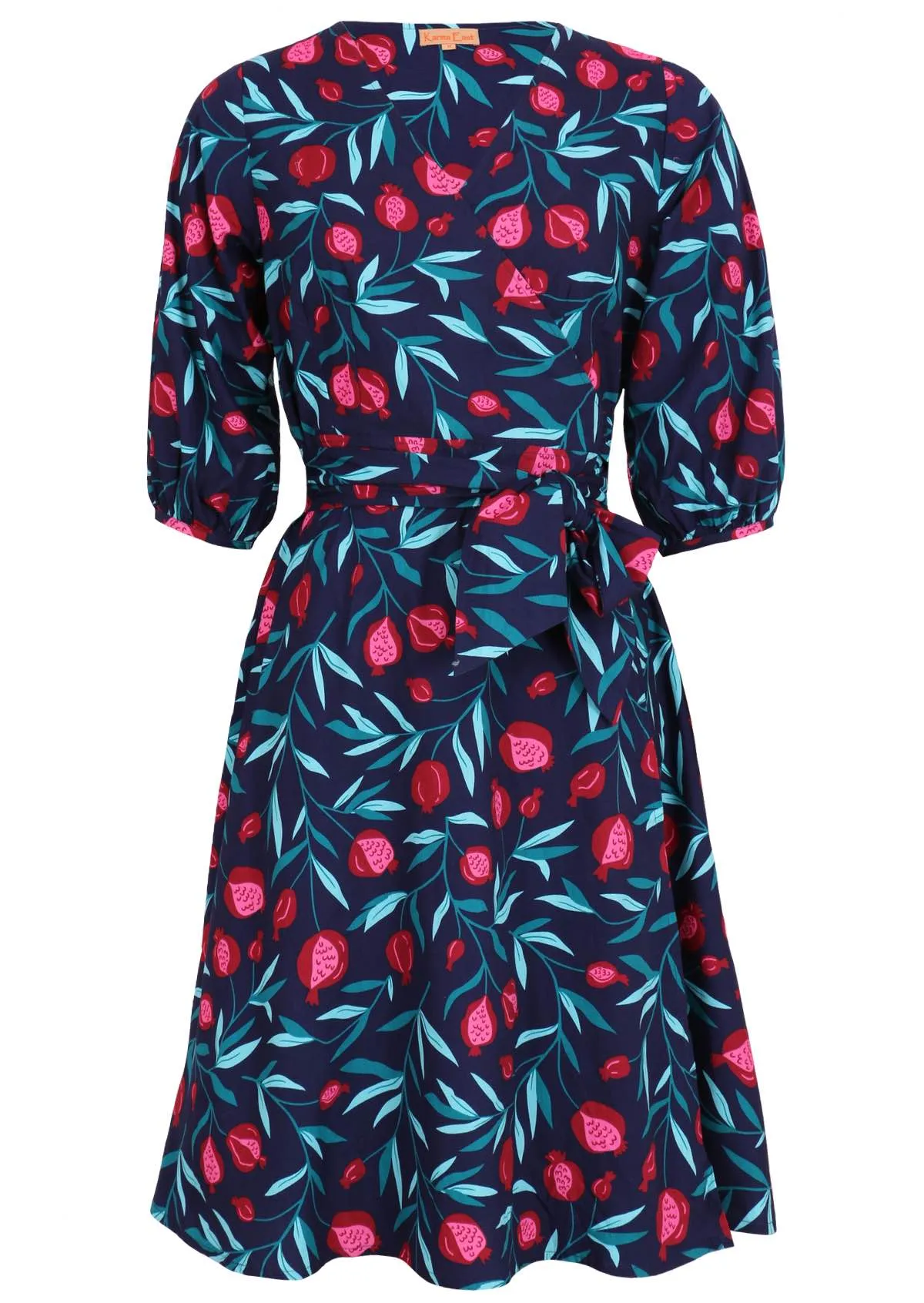 Ella Wrap Dress Pomegranate