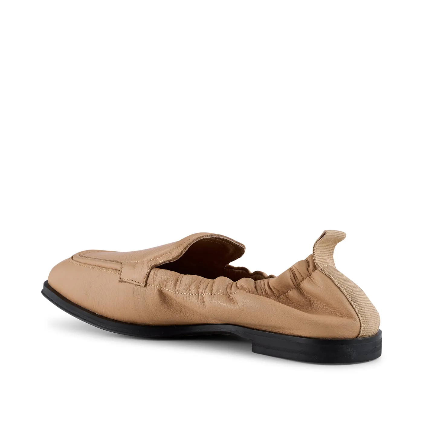 Erika loafer læder - BEIGE GRAIN