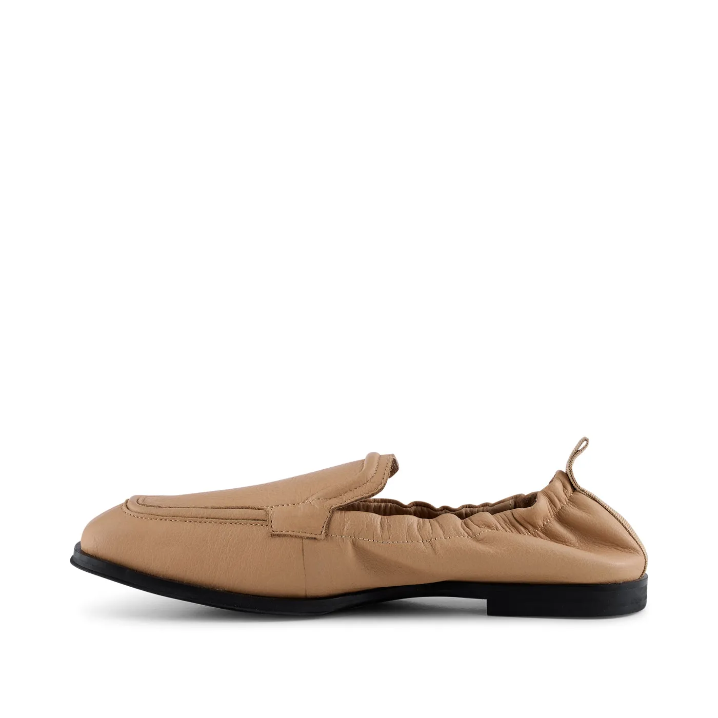 Erika loafer læder - BEIGE GRAIN