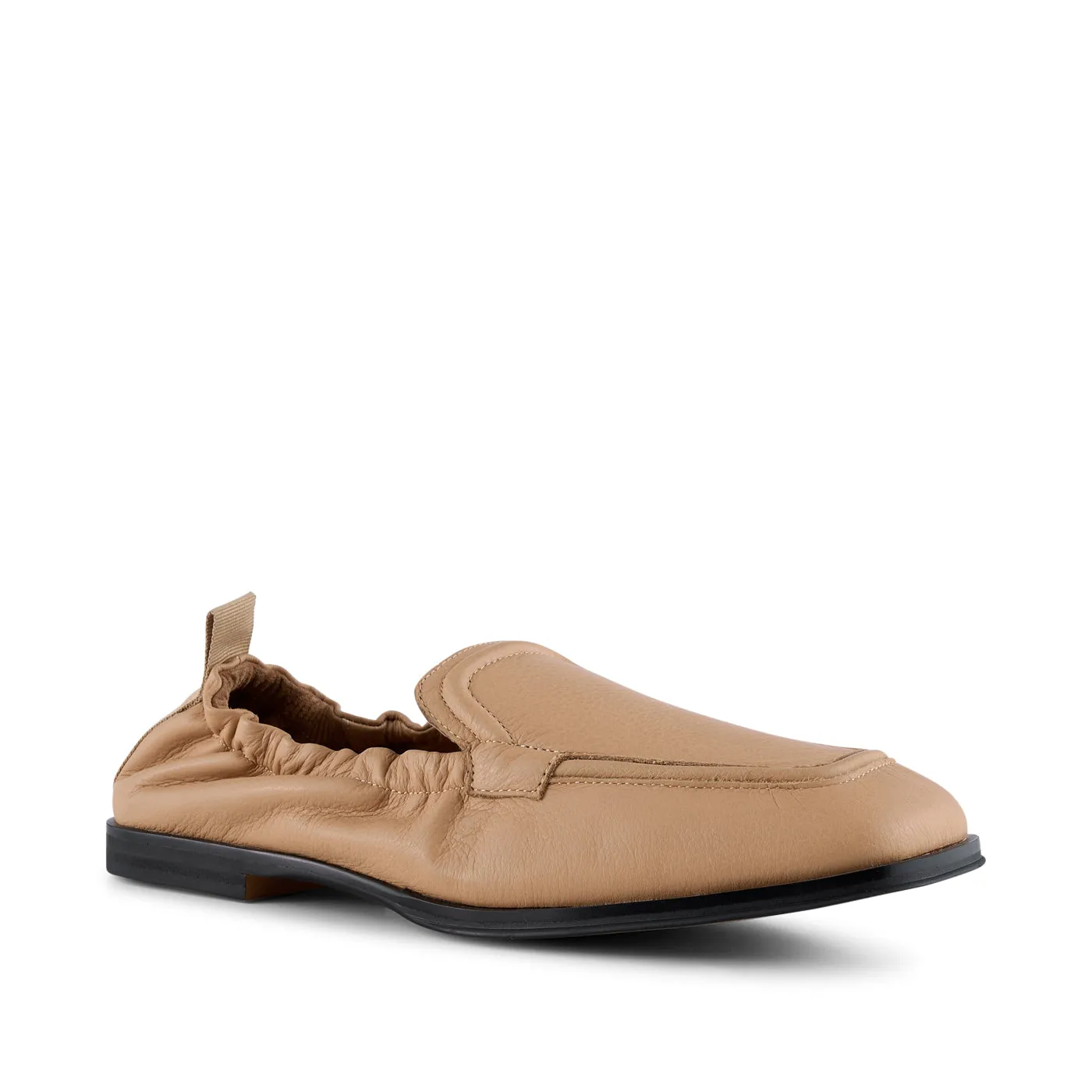 Erika loafer læder - BEIGE GRAIN