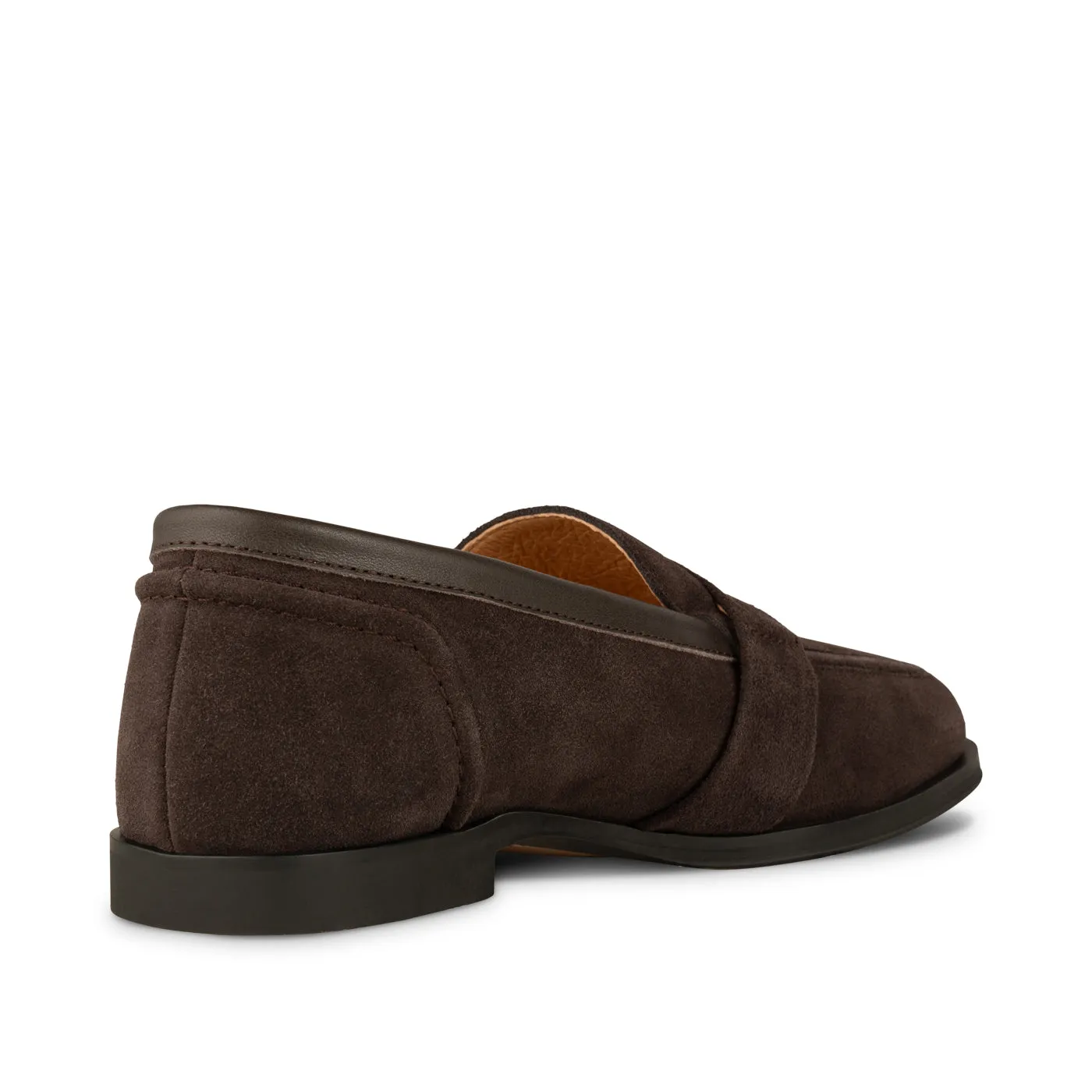 Erika saddle loafer ruskind - Chocolate