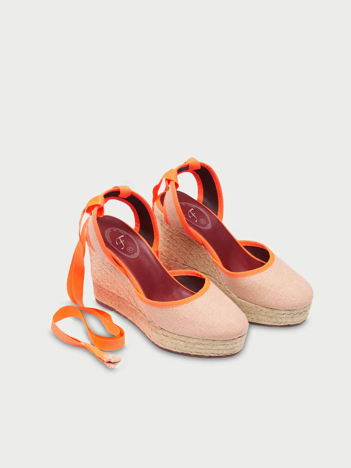 Flabelus Fiesta Espadrilles Nude Orange Piping - ByAdushka