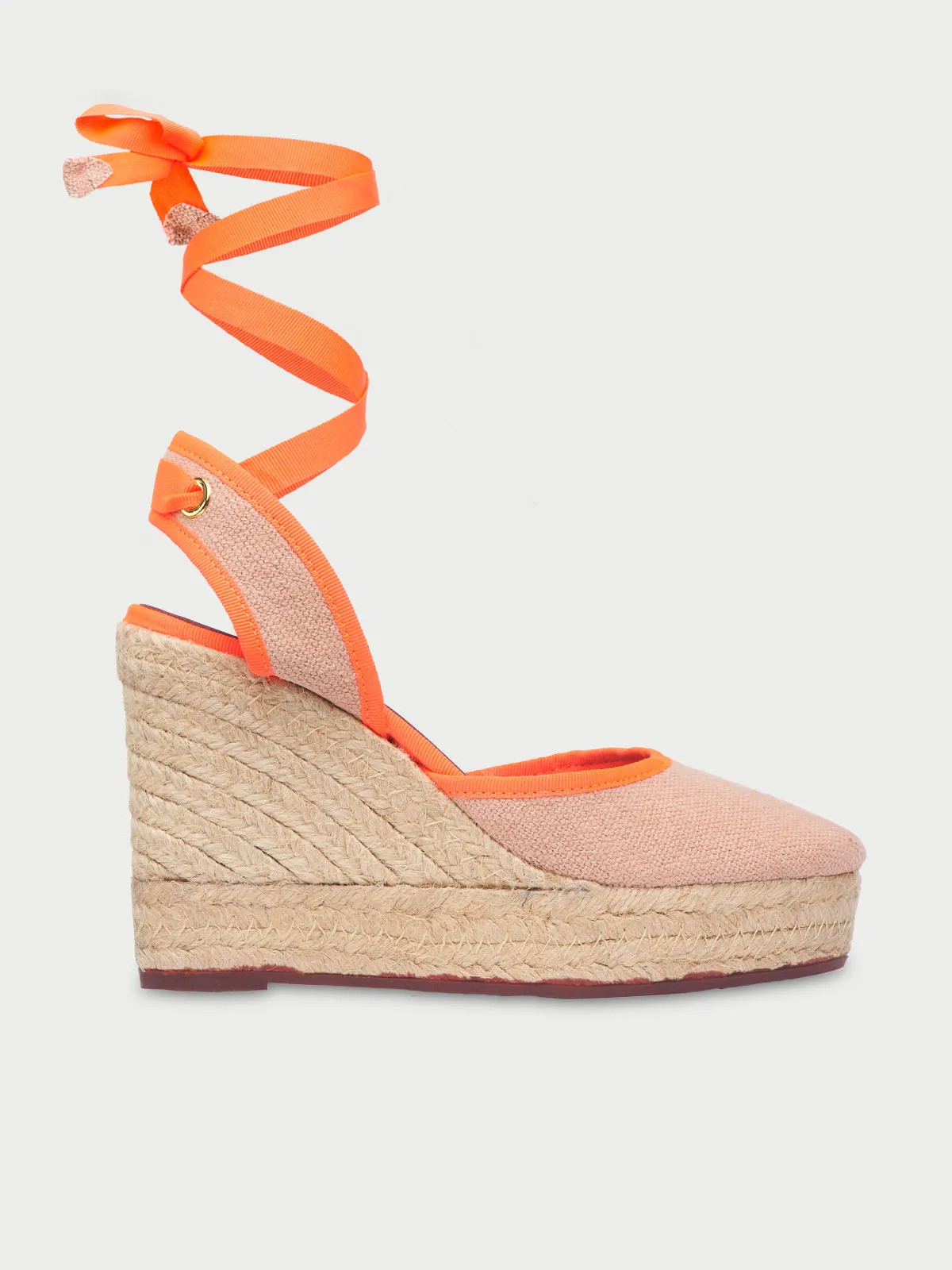 Flabelus Fiesta Espadrilles Nude Orange Piping - ByAdushka