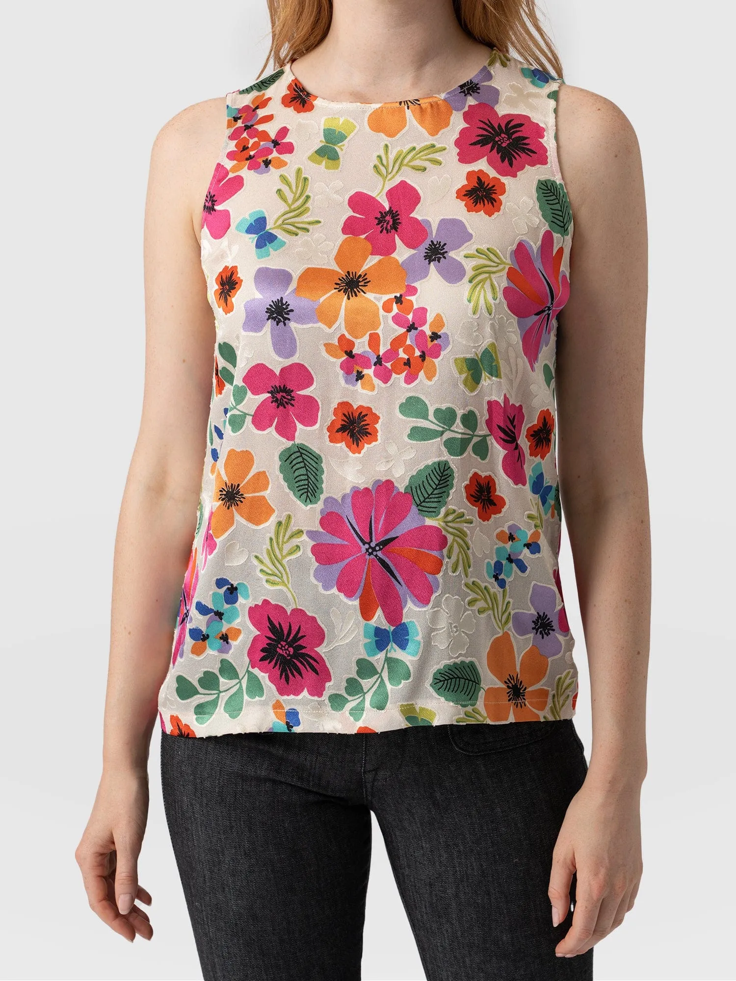 Florence Tank - Beige Pop Floral