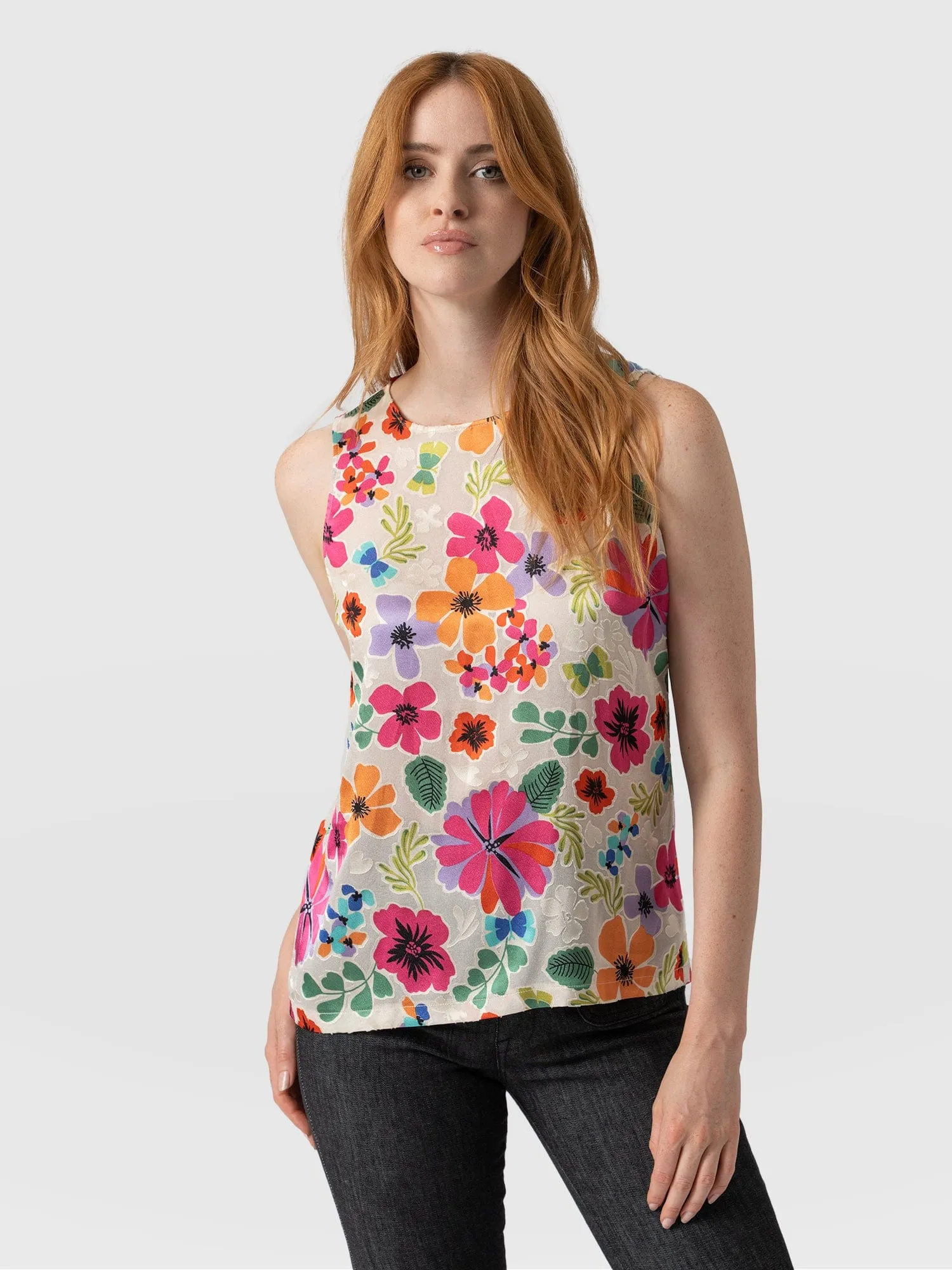 Florence Tank - Beige Pop Floral