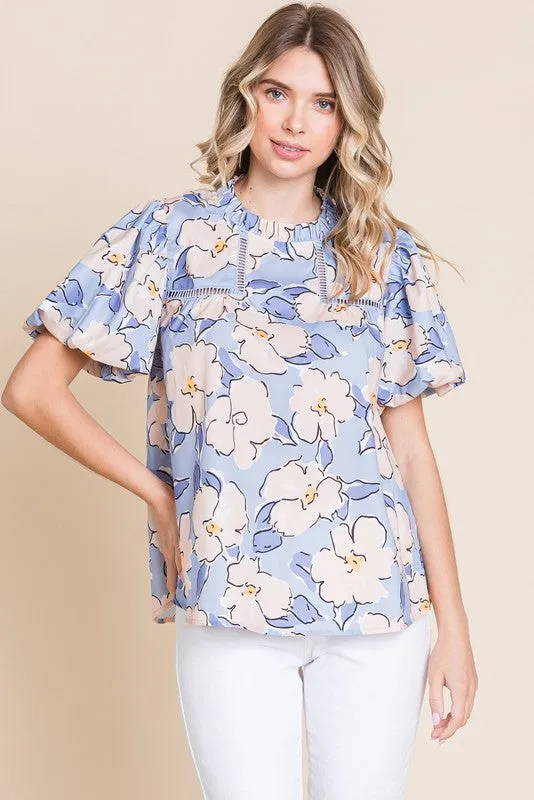 Flower Puff Top