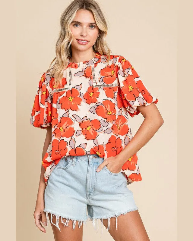 Flower Puff Top