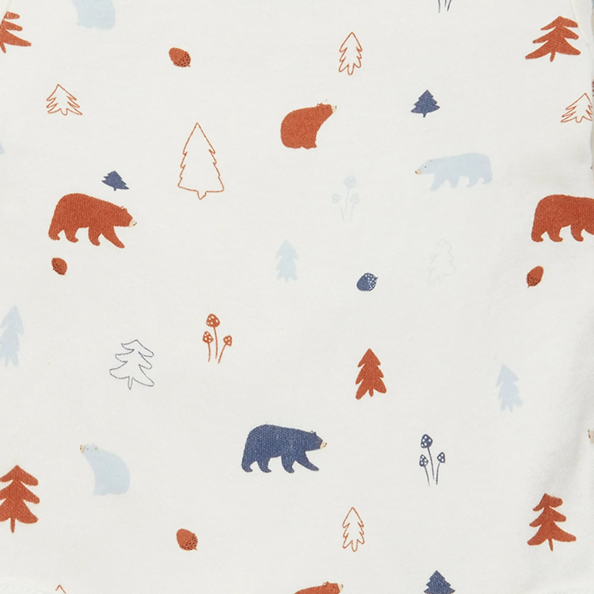 Forest Bear Zip Baby Pajamas 4 Pack