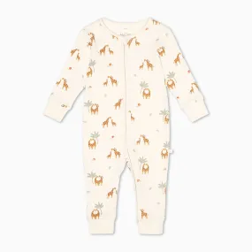 Giraffe Print Clever Zip Romper