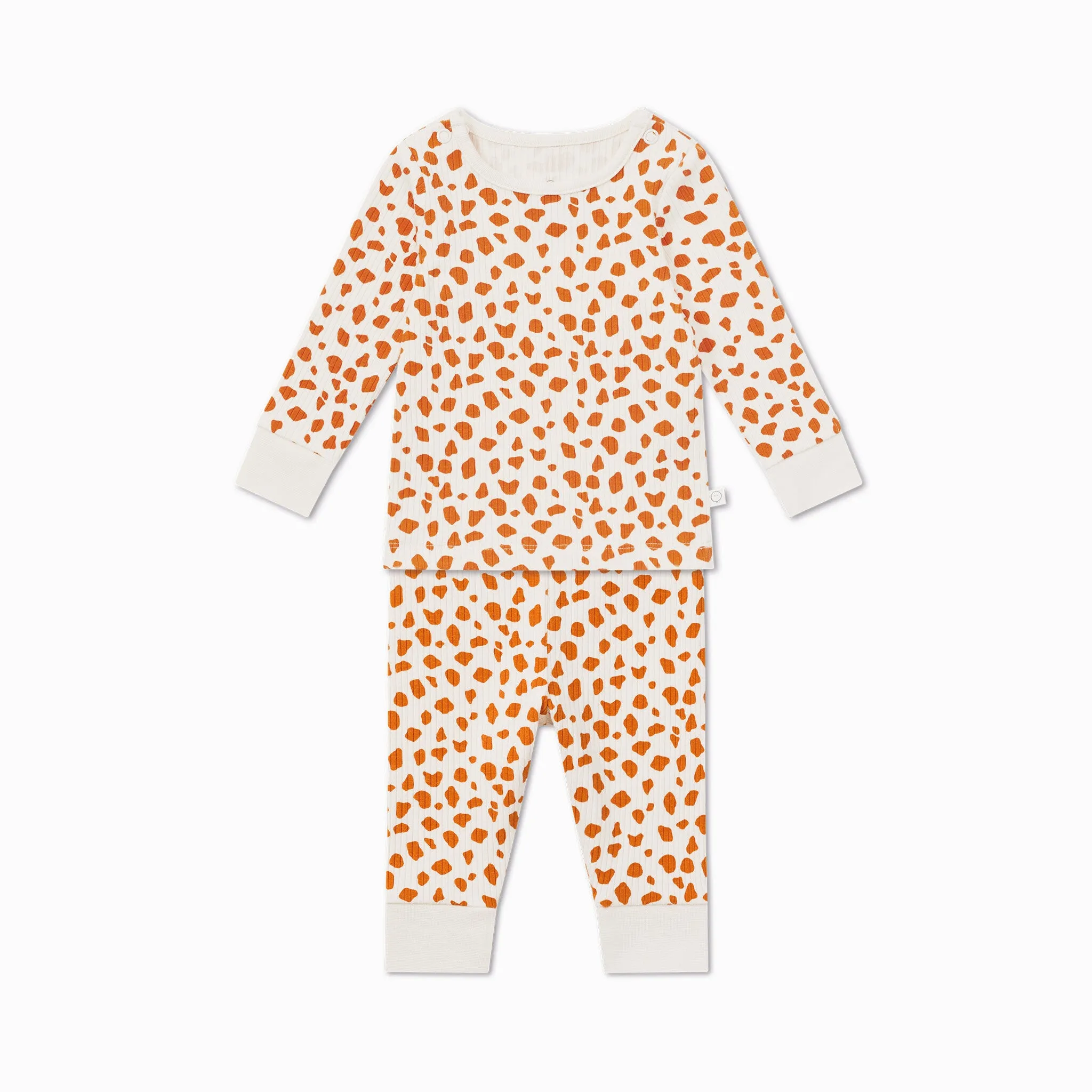 Giraffe Spot Ribbed Pajama Set