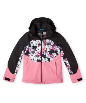 Girl's Diamond Snow Jacket - Blue Ice Flower