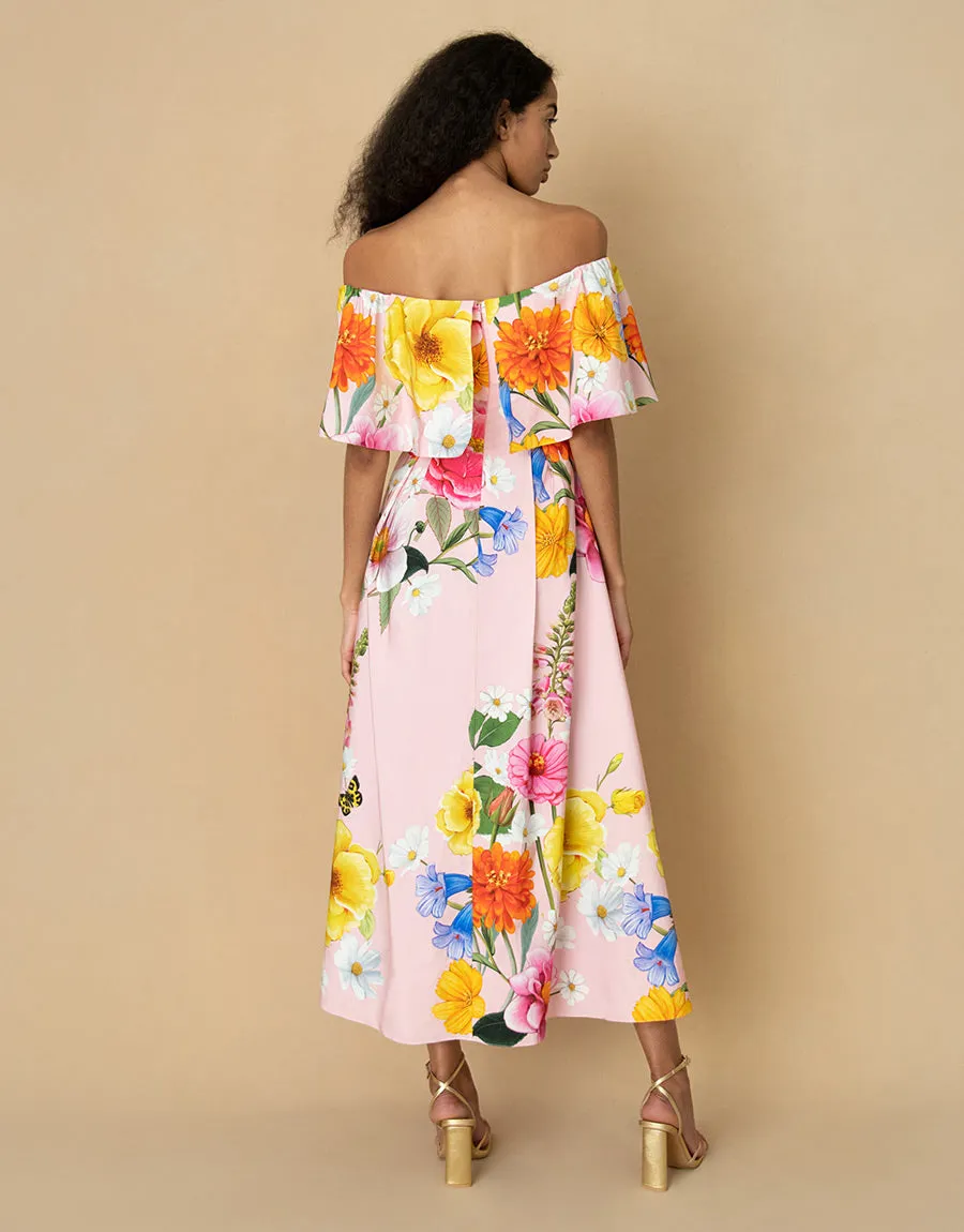 Gracie Taffeta Maxi Dress - Juayua Pink - SALE