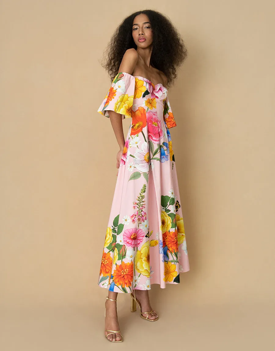 Gracie Taffeta Maxi Dress - Juayua Pink - SALE