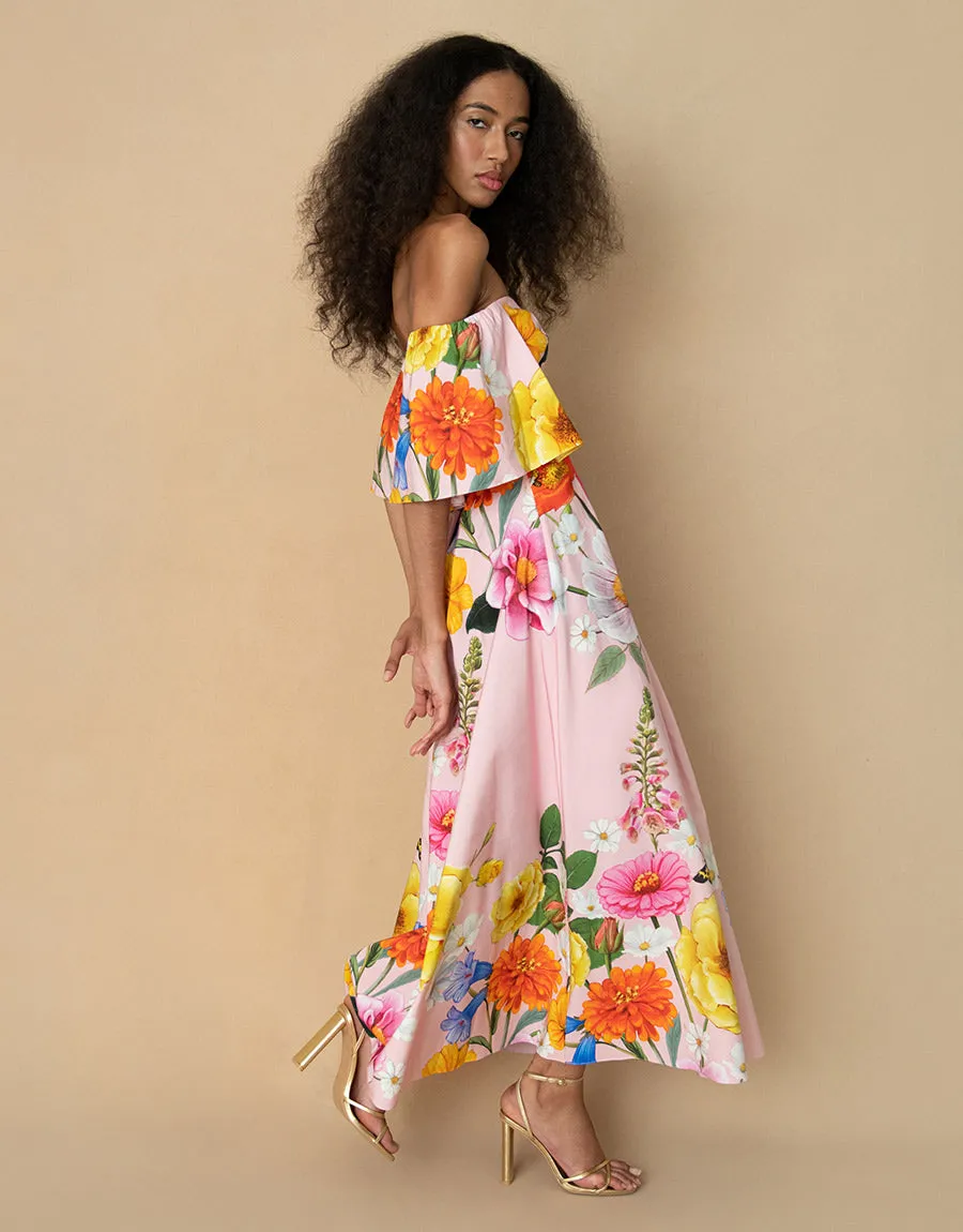 Gracie Taffeta Maxi Dress - Juayua Pink - SALE