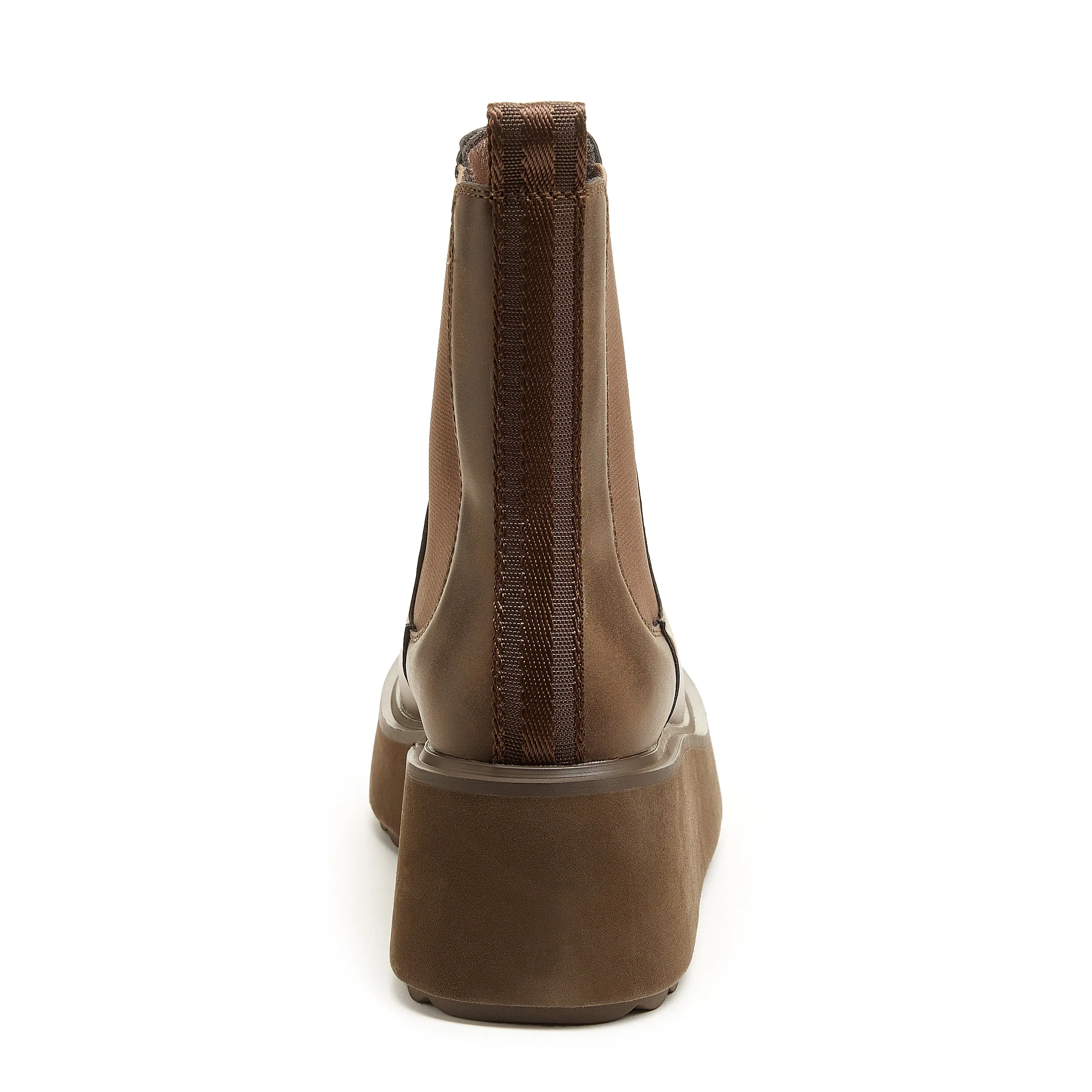 Heyday Brown Platform Chelsea Boot