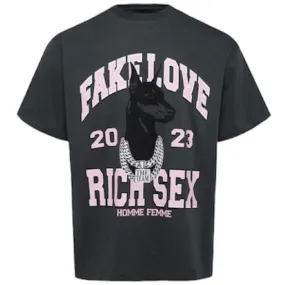 Homme & Femme Purebred Tee (Charcoal/Pink) SPRING23139-2