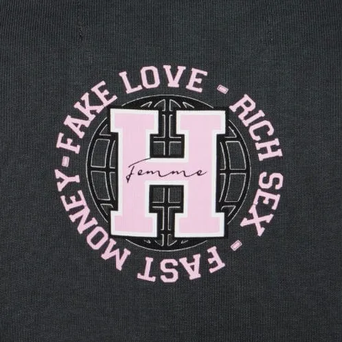 Homme & Femme Purebred Tee (Charcoal/Pink) SPRING23139-2