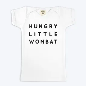 Hungry Wombat White Organic Baby T-shirt