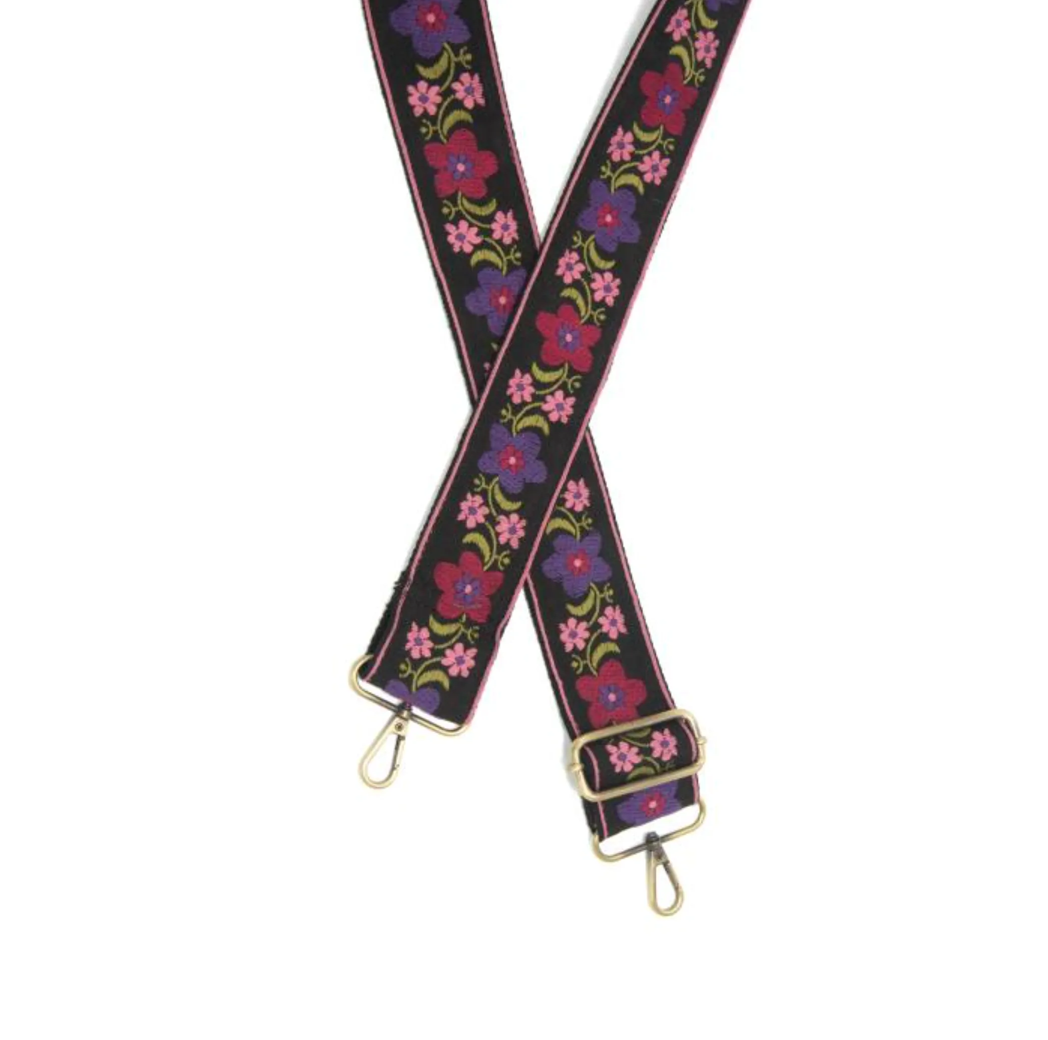 Joy Susan embroidered guitar strap, 2 wide (5 colors)