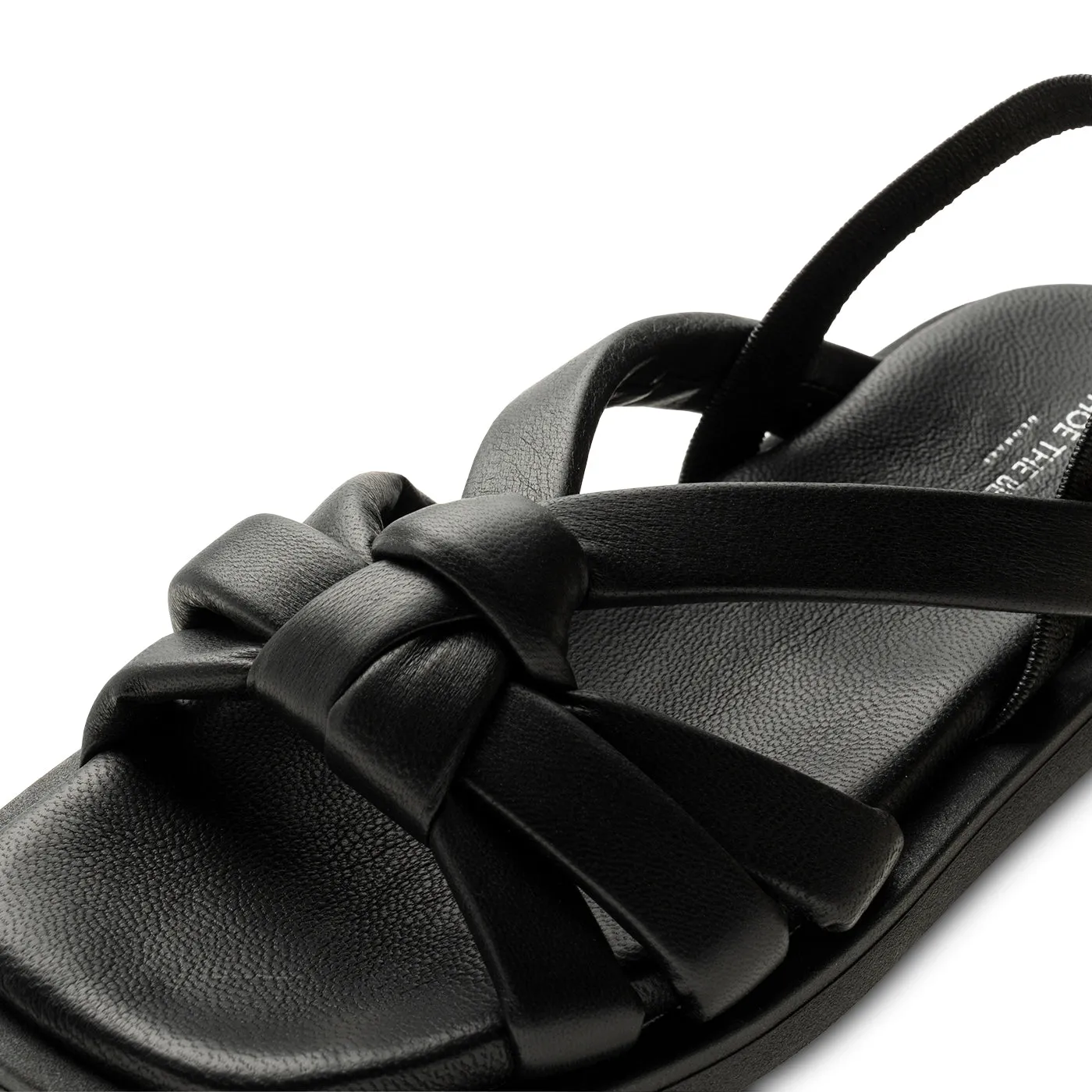 Krista slingback sandal læder - BLACK