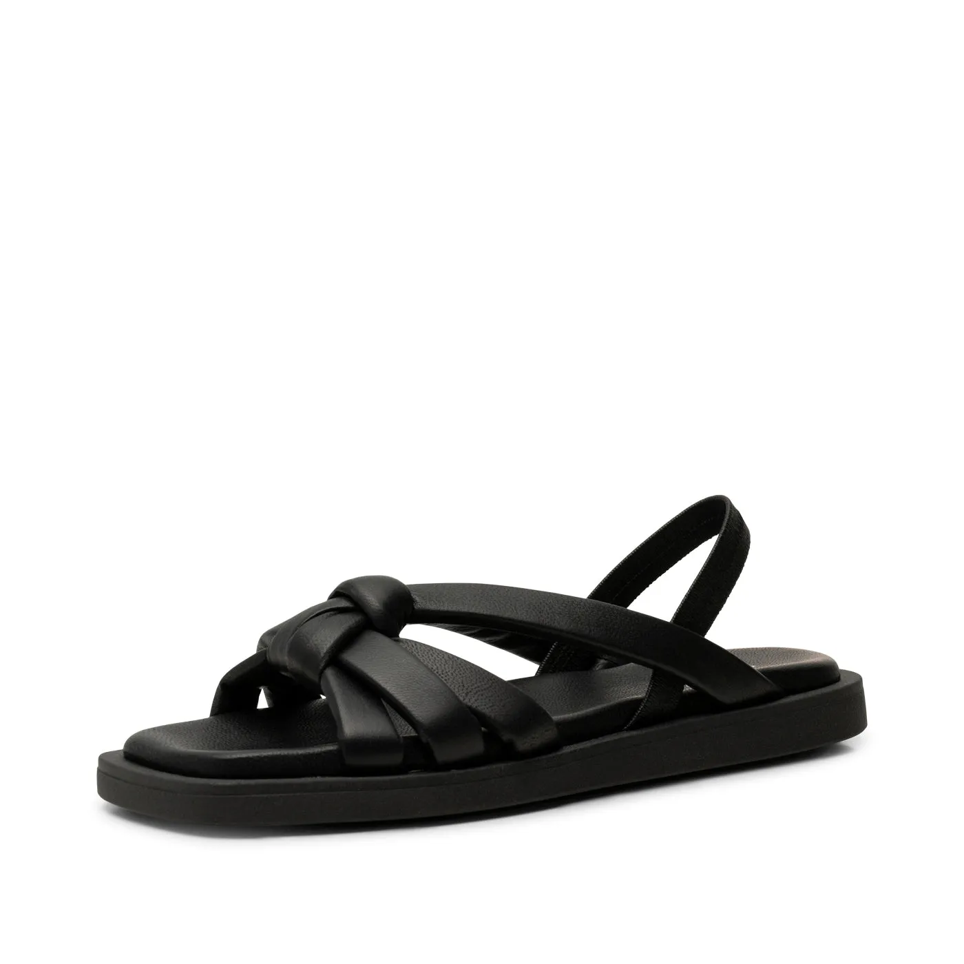 Krista slingback sandal læder - BLACK