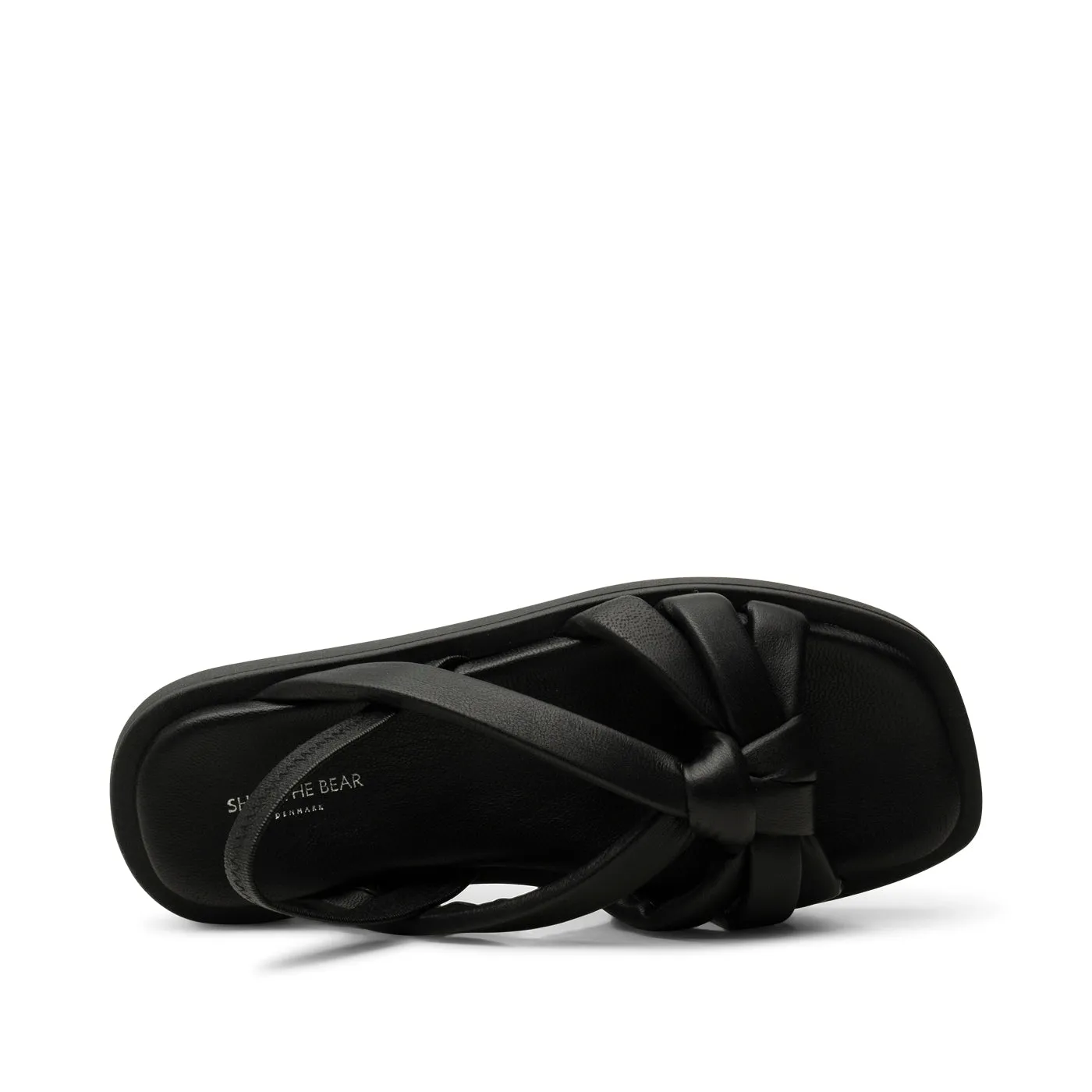 Krista slingback sandal læder - BLACK