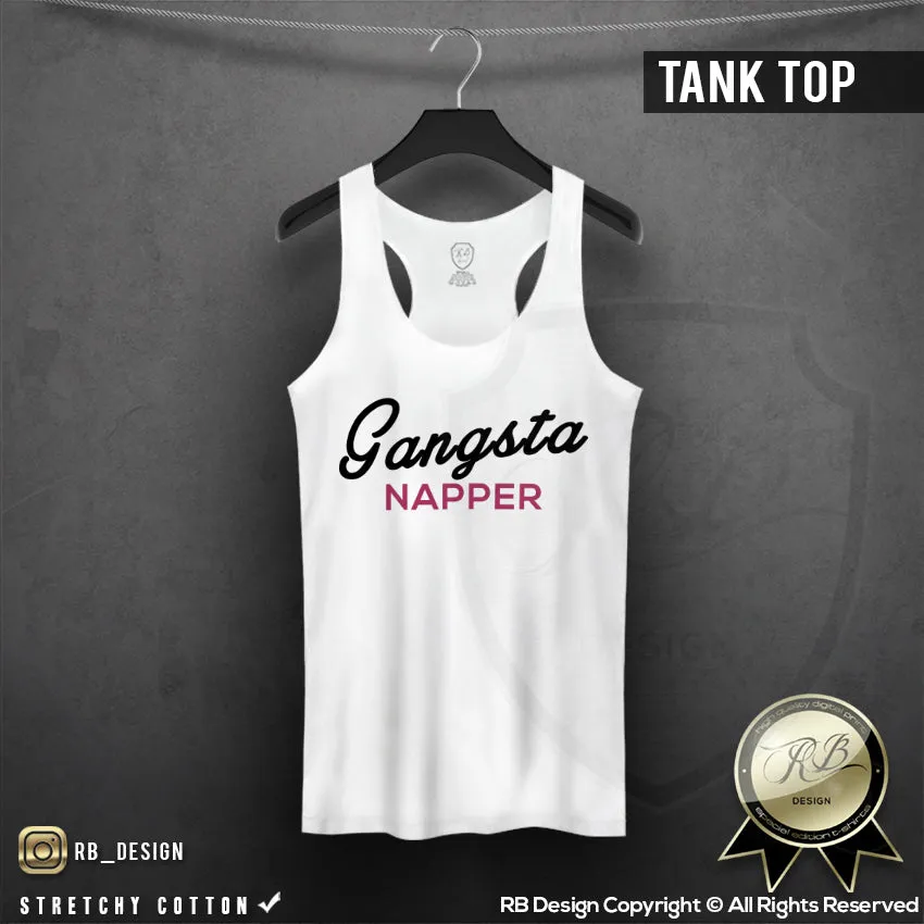 Ladies Gangsta Napper T-shirt  Nap Queen Tank Top WD231 Pink