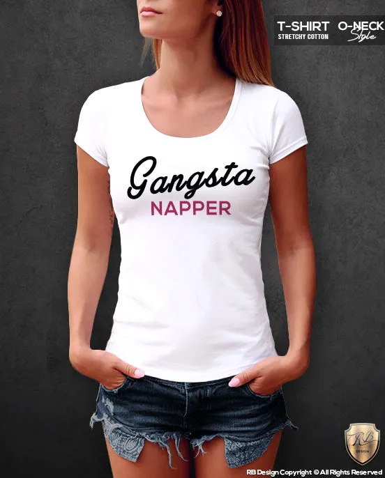 Ladies Gangsta Napper T-shirt  Nap Queen Tank Top WD231 Pink