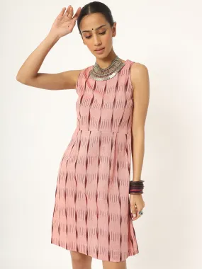 Light Pink Ikat Shift Dress