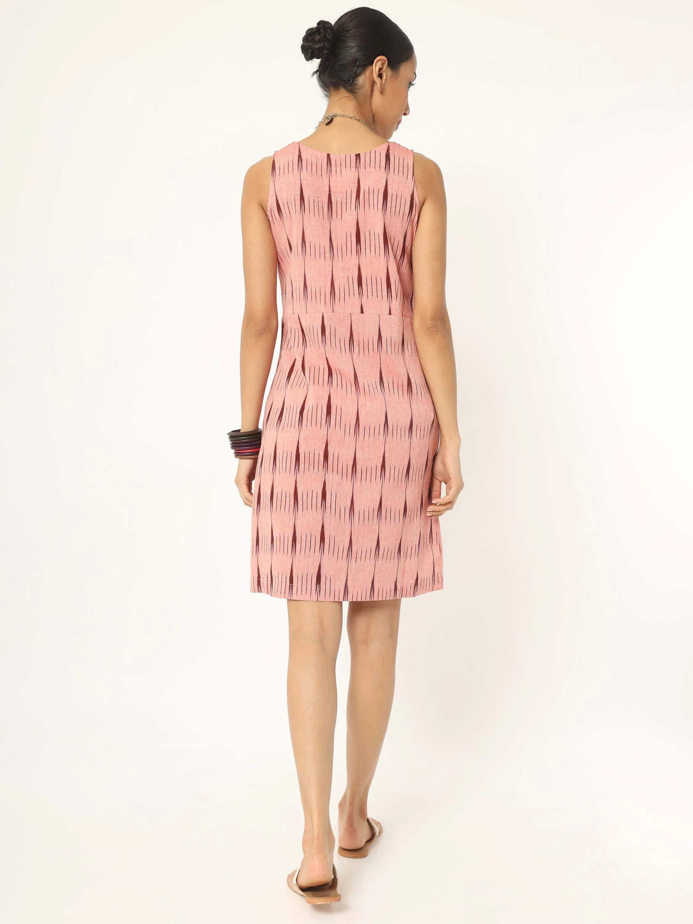 Light Pink Ikat Shift Dress